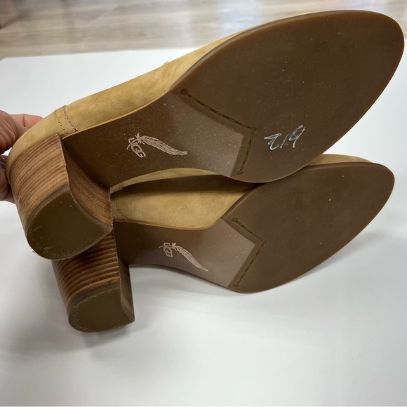 UGG Thames Nubuck Suede Leather Foldover Heeled Ankle Boots Bootie Size 10 Tan - Picture 11 of 14